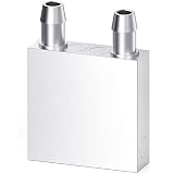 DIYhz Aluminum Water Cooling Block, Liquid Water Cooler Heat Sink System for PC Computer CPU Graphics Radiator Heatsink Endothermic Head Silver(40mm x 40mm x 12mm)