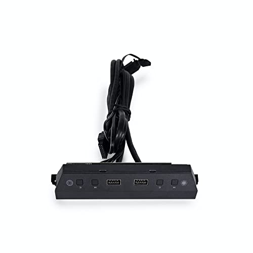 Lian Li Lancool 216 Mid-tower case with high cooling performance - Includes controller - dual front 160MM PWM fans and 1 rear 140MM PWM fan - Airflow focused - Up to 10 fans (LANCOOL 216RC-X BLACK)