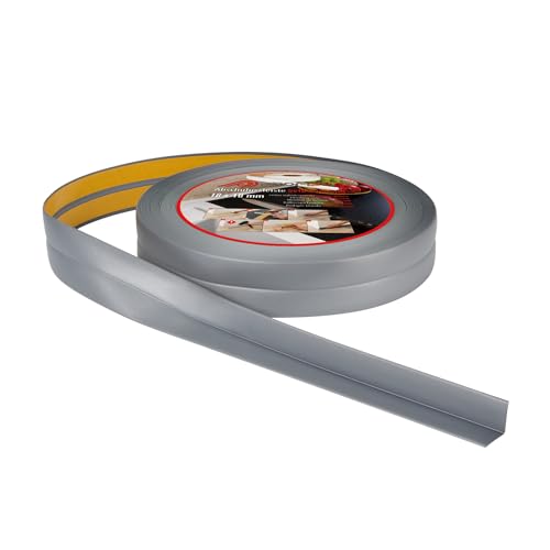 ProfiPVC Weichsockelleiste 18x18mm 20 Meter für Küche und Badezimmer, selbstklebende Abschlussleiste aus PVC, flexible Knickleiste - Fugendichtungsban