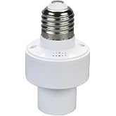 Zyntrytong Motion Activated Light Sockets,Motion Sensor Light Socket Smart Screw in Light Bulb Outlet Compatible for E27 Screw, 360 Degree Coverage,E27 Motion Activated Bulb Holder Adapter
