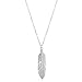 Kizaen Women Jewelry Feather Pendant Chain Necklace Long Sweater Chain Statement Jewelry Gold