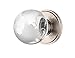 Decor Living, AMG and Enchante Accessories Modern Globe Crystal Door Knobs, Frosted Glass Design, Passage Function for Hall and Closet, Atlas Collection, DK02S SXO, Satin Nickel