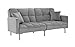 DIVANO ROMA FURNITURE Modern Plush Tufted Velvet Splitback Living Room Futon (Light Grey)