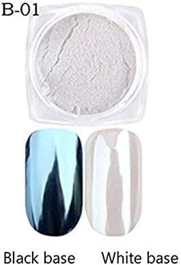 JYS Nail Glitter Pearl Powder Nail Art Glitter Kit Mirror Nail Powder Effect Rainbow Nails Art Glitter Chrome Metallic Manicure Pigment Nail Art Mermaid Powder With Brush