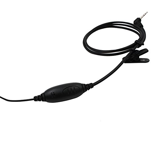 AOER 2 pack G Shape Clip-Ear Headset Earpiece Mic for Motorola Talkabout 2 Two Way Radio Walkie Talkie 1-pin