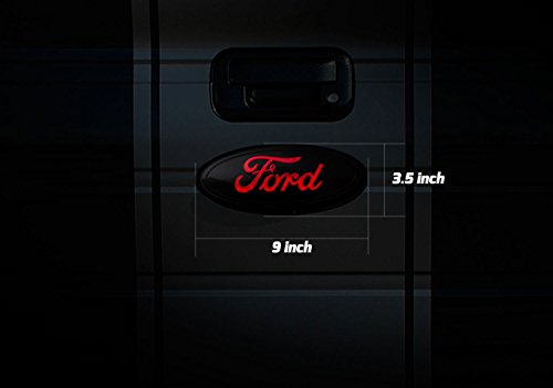2004-2014 F150 Logo Rear Tailgate 9" Emblem Black Light Up LED Without Rear Camera - Thumbnail 3