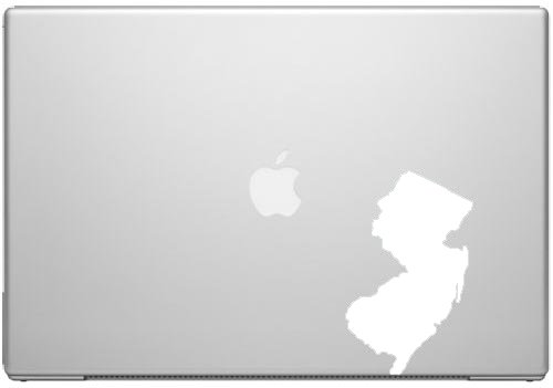New Jersey Garden State Pride Decal Sticker - White 5" Vinyl Decal for Cars, Macbooks, and Other Laptops