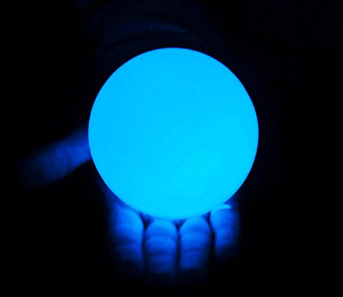 DSJUGGLING Clear UV Acrylic Contact Juggling Ball - 76mm (Appx. 3 inch) Glowing Blue Color Under The UV Light