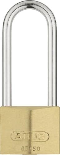 ABUS Vorhängeschloss Messing 85/50HB127 gl.-2745 - gleichschließend und mit hohem Bügel - für Kellertüren, Schuppen u. v. m. - wetterfest - gehärteter Stahlbügel - ABUS-Sicherheitslevel 7