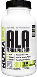 Nutrabio alpha lipoic acid (ala) 300 mg - 150 vegetable…
