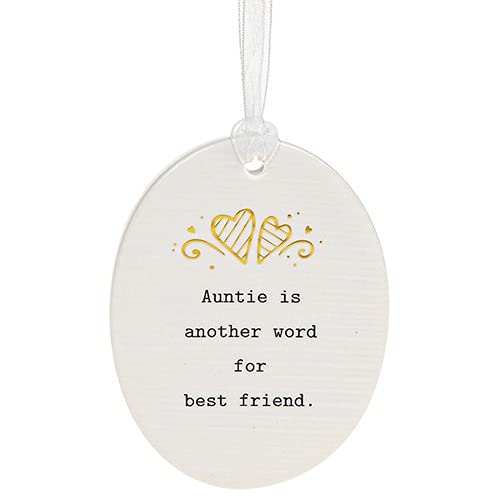 Thoughtful Words Auntie My Best Friend Ceramic Oval Shaped Plaque Gift Idea 297476 297476