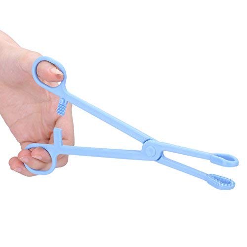 Reptile Feeding Clip, 7.48in Plastic Tongs for Feeding Lizards Frogs Tortoises Durable Pet Raising Tool for Amphibians and Invertebrates