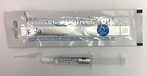 Pola day (poladay) 9.5% Hydrogen Peroxide Teeth Whitening Gel 4 x 3g Syringe Retail Packaging. 2.5 Times more material than small pola day syringe