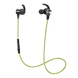 Bluetooth Headphones TaoTronics Wireless 5.0 Magnetic Earbuds Snug Fit for Sports with Built in Mic TT-BH07 (IPX6 Waterproof, aptX Stereo, 9 Hours Playtime) Green