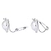 Clip on Earrings for Women, Non Pierced Earrings for Gifts (White Pearl Silver Plated)