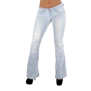 Women’s  Bootleg Ripped Premium Bootcut Denim Jeans www.denim.fit