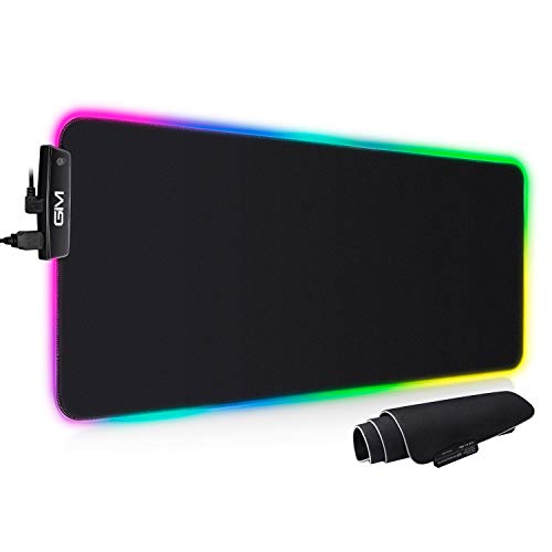 GIM RGB Gaming Mouse Pad, USB Large Extended Led Mouse Pad with 14