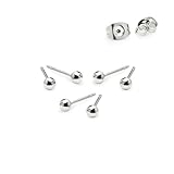 River Island Jewelry â€“ â€œ3 Pairsâ€ Stainless Steel 3mm Tiny Ball Stud Earrings