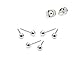 River Island Jewelry – “3 Pairs” Stainless Steel 3mm Tiny Ball Stud Earrings
