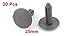 Uxcell a14102400ux0641 Gray Car Auto Parts Plastic Push Screw Rivet Panel Fixings Clip, 20 Piece