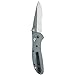 Benchmade - Griptilian 551-1 Knife, Serrated Drop-Point, Satin Finish, Gray Handle