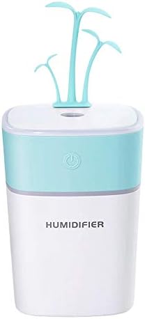 Vanhua Cool Mist Cute Humidifier 3-In-1 USB Mini Creative Portable 320ml Air Humidifier with Night Light, Timed Auto Shutdown, for Decoration Bedroom Home Office Car Travel (3-in-1 Blue)