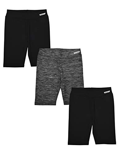 Hind 3-Pack Girls Athletic Shorts, Bike Shorts, Workout Clothes for Girls