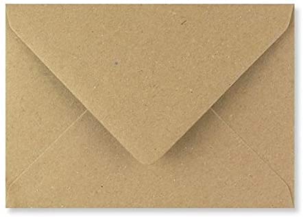 5" x 7" (133x184mm) Coloured Envelopes for Greeting Cards Wedding Invitations & Crafts Pack of 50 (Kraft Brown)