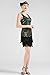 BABEYOND Women's Flapper Dresses 1920s V Neck Beaded Fringed Great Gatsby Dress