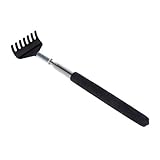 Docooler Telescopic Back Scratcher Massager Metal Compact Extendable 5 Section 16.5-50cm, 20-68cm (20-68cm, Black)