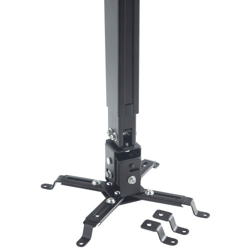 VonHaus Universal Adjustable Ceiling Projector Mount, Height Control from 16.5 to 25.5 inches, Swivels 30 Degrees, Tilts 15 Degrees, Cable Management