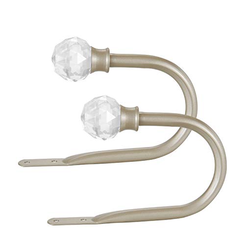 Vimayta Acrylic Finials Curtain Rod Curtain Holdbacks, Decorative