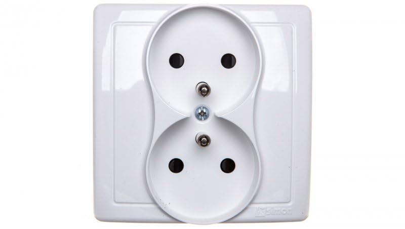 Kontakt-Simon BMGZ2Z/11 Socket White Plastic IP20, 250 V 80.5 mm 45 mm