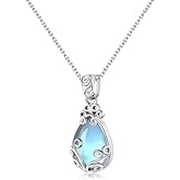 TALYKONG Larimar/Moonstone/Black Onyx/Moss Agate Necklace Jewelry Gifs for Women