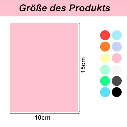 VGOODALL goldfolie 50 Blatt Tonpapier, Farbigen Kopierpapier 12 Farben Bastelkarton TonPapier 10 x 15 cm für DIY Kunst Handwerk Drucken Skizzieren