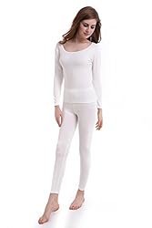 CnlanRow Women Thermal Underwear Stretch Thin Long
