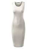 All for You Women's Slim Fit Sleeveless Tank Top Dress Made in USA