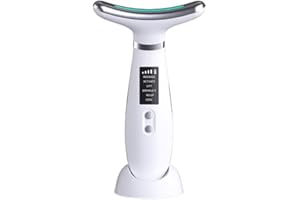 Face Massager -4 Color Red-Light-Therapy,Cool and Thermals for Face and Neck for Wrinkles, Double Chin, Vibrating Facial Massager