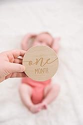 Pearhead Wooden Monthly Milestone Photo Cards, Baby