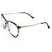 PenSee Womens Fashion Oversized Clear Lens Round Circle Eye Glasses