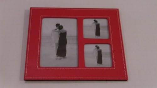 Red Pvc Leather Collage Photo Frame