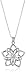 Sterling Silver Girl's Double Flower Pendant, 13.5