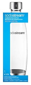 Image of SodaStream 1 Litre Single Fuse Metal Bottle, Silver