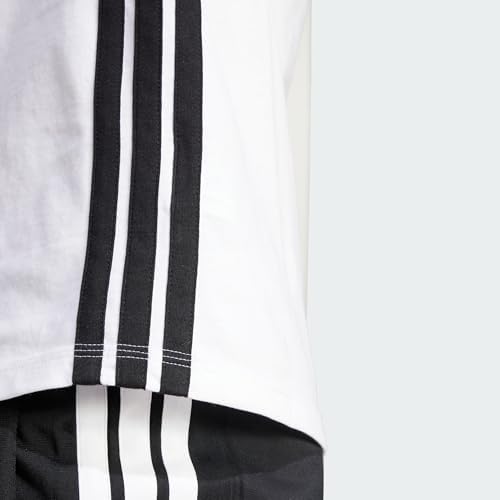 Donna Essentials 3-Stripes Cotton Shirt, White/Black, S