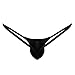 ACSUSS Men's Grape Smugglers Micro Pouch Thongs V-String Bikini Briefs Underwear Black X-Large(Waist 38.0-59.0