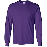 Gildan Men's G2400 Ultra Cotton Jersey Long Sleeve Tee Purple