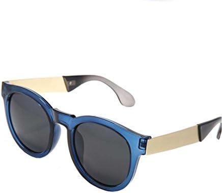 Female drivers driving sunglasses glasses big box myopia retro round sunglasses tide Men (Transparent blue)