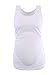 Liu & Qu Maternity Basic Tank Top Mama Clothes Neck Sleeveless Tops Women's Solid Side Ruching Vest (XL, BlackWhite)