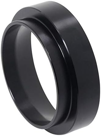 NKLC 58mm Espresso Dosing Funnel, Aluminum Stainless Metal Espresso Machine Dosing Ring, Espresso Portafilter Ring for Barista Espresso, Coffeeware(Black)