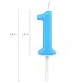 DOBMIT Ice Blue Birthday Candle for Cupcake Smash Cake, Number 1